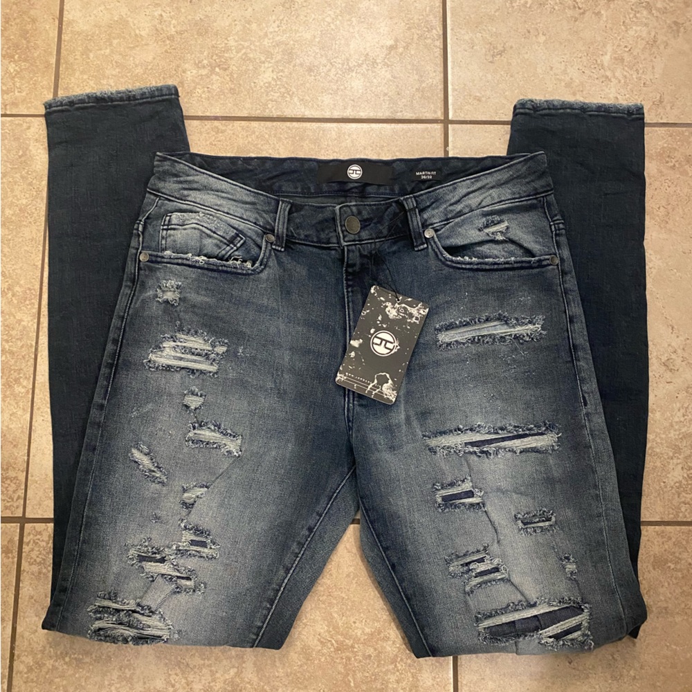 Jordan Craig jeans NWT distressed designer Martin fit 36/32